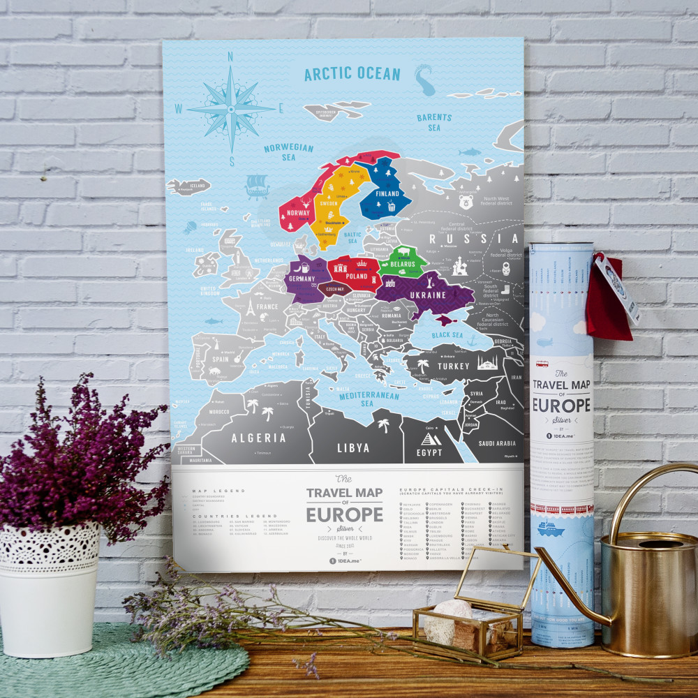 Prezent Dla Nastolatka - mapa zdrapka Europa