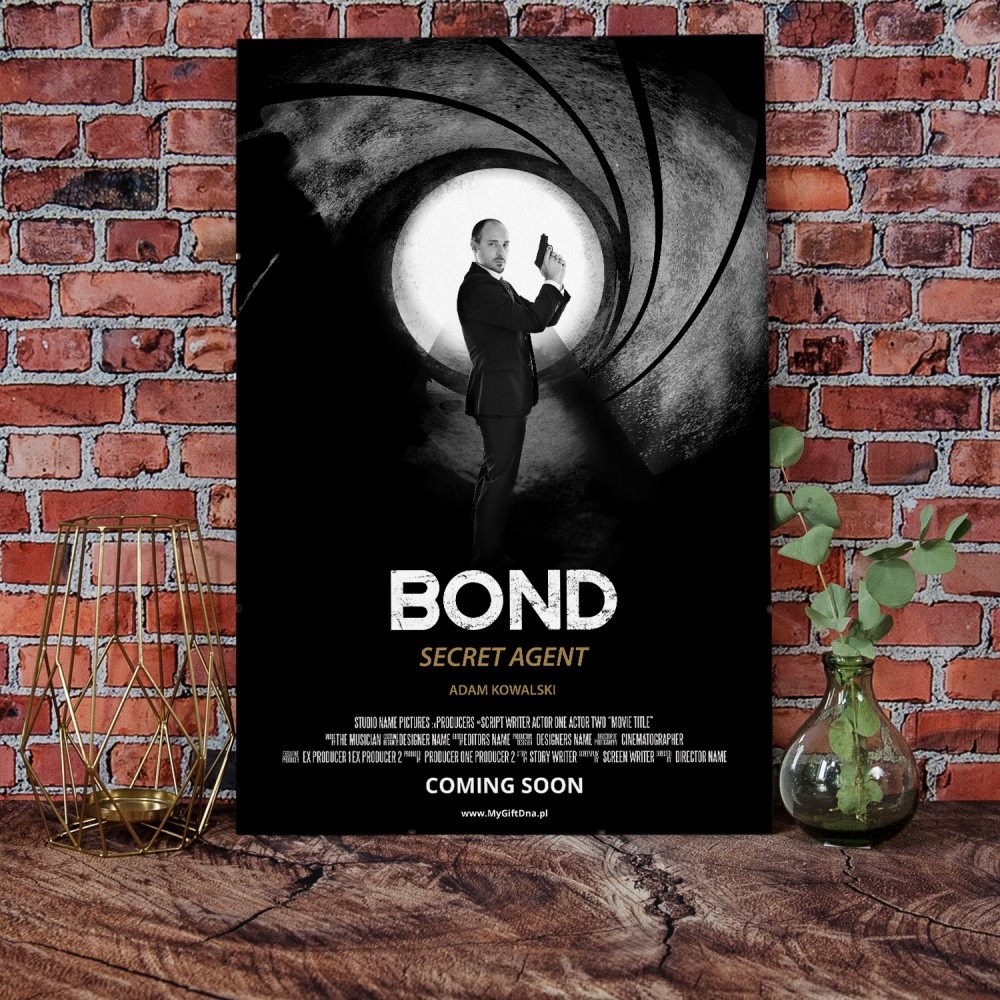 Plakat filmowy Bond - prezent na walentynki dla chłopaka