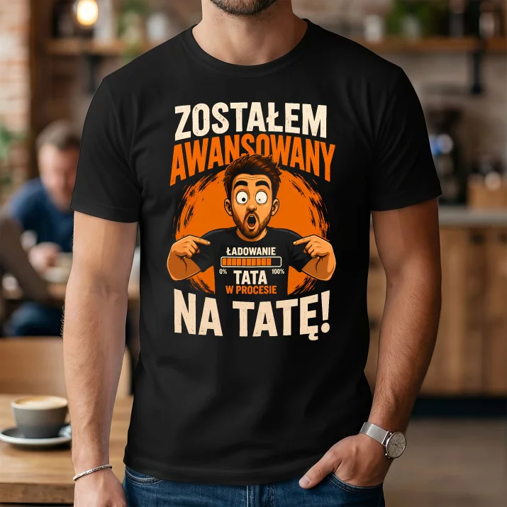 Koszulka Męska Dla Przyszłego Taty Prezent Na Dzień Ojca Dla Mężczyzny: Awans Na Tatę