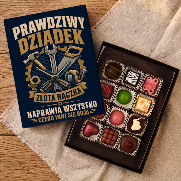 Czekoladki Na Dzień Dziadka Prezent Dla Dziadka Mężczyzny: Dziadek Złota Rączka Czekoladki Na Dzień Dziadka Prezent Dla Dziadka Mężczyzny: Dziadek Złota Rączka