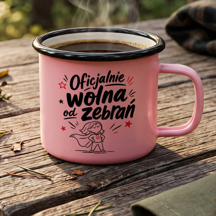 Kubek Emaliowany Na Pożegnanie W Pracy Prezent Dla Kobiety: Wolność Po Pracy Kubek Emaliowany Na Pożegnanie W Pracy Prezent Dla Kobiety: Wolność Po Pracy