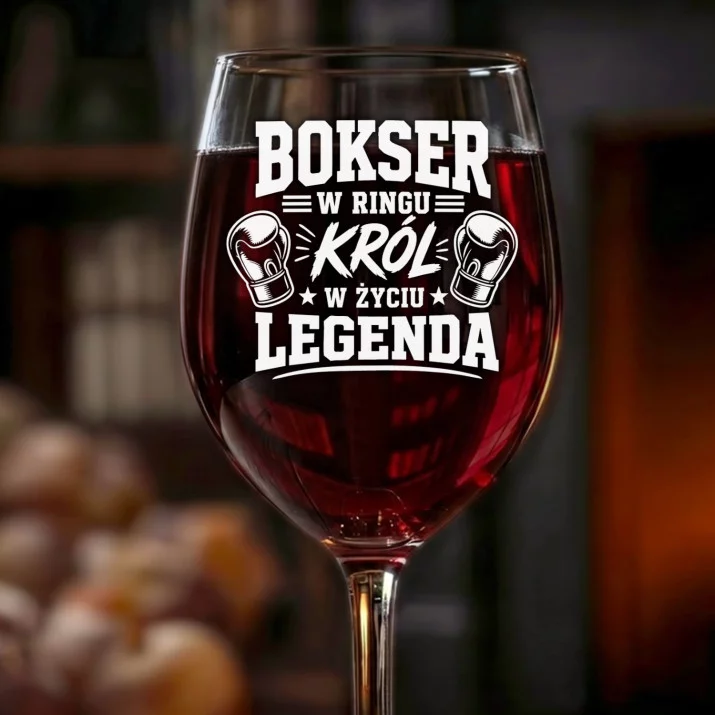 Kieliszek Do Wina Dla Boksera Prezent Dla Mężczyzny: Bokser Król Legenda Kieliszek Do Wina Dla Boksera Prezent Dla Mężczyzny: Bokser Król Legenda