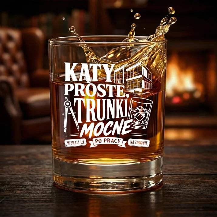 Szklanka Do Whisky Dla Architekta Prezent Dla Mężczyzny: Kąty Proste, Trunki Mocne Szklanka Do Whisky Dla Architekta Prezent Dla Mężczyzny: Kąty Proste, Trunki Mocne