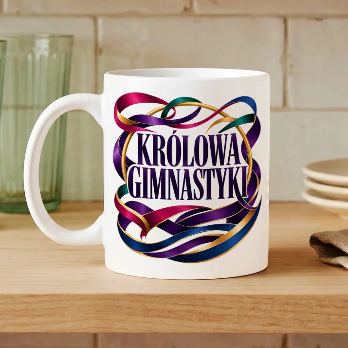 Kubek Z Nadrukiem Dla Gimnastyczki Prezent Dla Kobiety: Królowa Gimnastyki Kubek Z Nadrukiem Dla Gimnastyczki Prezent Dla Kobiety: Królowa Gimnastyki