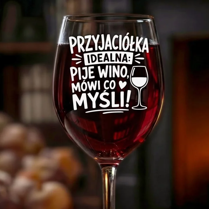 Kieliszek Do Wina Dla Przyjaciółki Prezent Dla Kobiety: Przyjaciółka Idealna Wino Kieliszek Do Wina Dla Przyjaciółki Prezent Dla Kobiety: Przyjaciółka Idealna Wino
