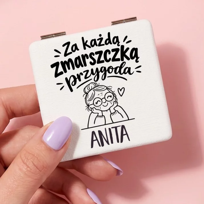 Lusterko Kieszonkowe Dla Prababci Prezent Na Dzień Babci Dla Kobiety: Za Każdą Zmarszczką