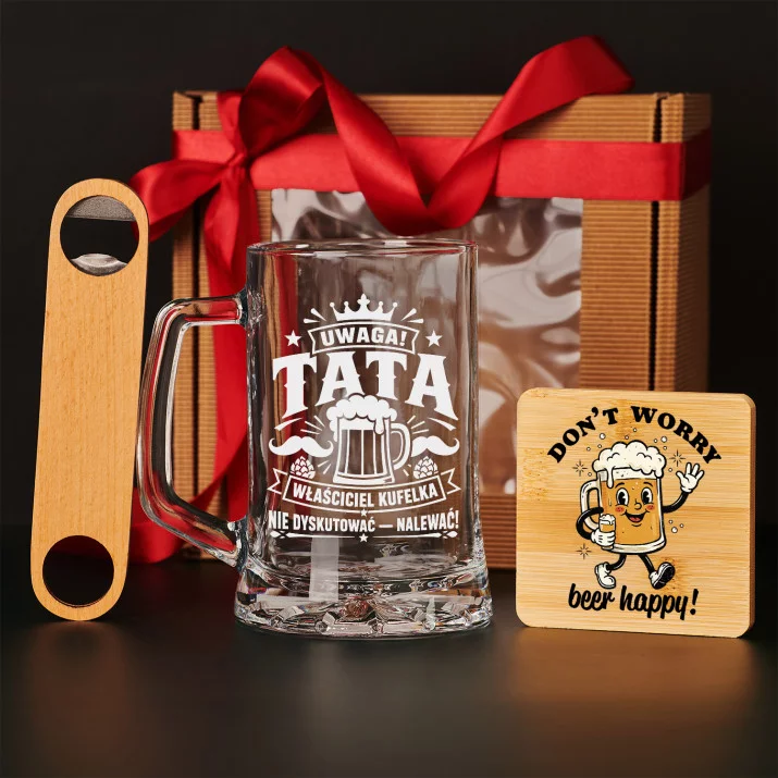 Zestaw Prezentowy Kufel Dla Taty Prezent Na Dzień Ojca Dla Mężczyzny: Właściciel Kufelka Zestaw Prezentowy Kufel Dla Taty Prezent Na Dzień Ojca Dla Mężczyzny: Właściciel Kufelka