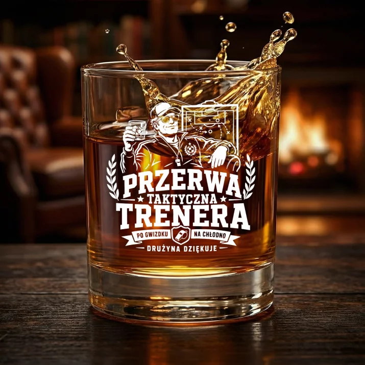 Szklanka Do Whisky Dla Trenera Prezent Dla Mężczyzny: Przerwa Taktyczna Trenera Szklanka Do Whisky Dla Trenera Prezent Dla Mężczyzny: Przerwa Taktyczna Trenera