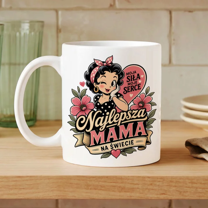 Kubek Z Nadrukiem Dla Mamy Prezent Na Dzień Mamy Dla Kobiety: Najlepsza Mama Na Świecie Kubek Z Nadrukiem Dla Mamy Prezent Na Dzień Mamy Dla Kobiety: Najlepsza Mama Na Świecie