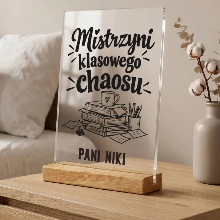 Druk Na Szkle Dla Wychowawczyni Prezent Dla Kobiety: Mistrzyni Klasowego