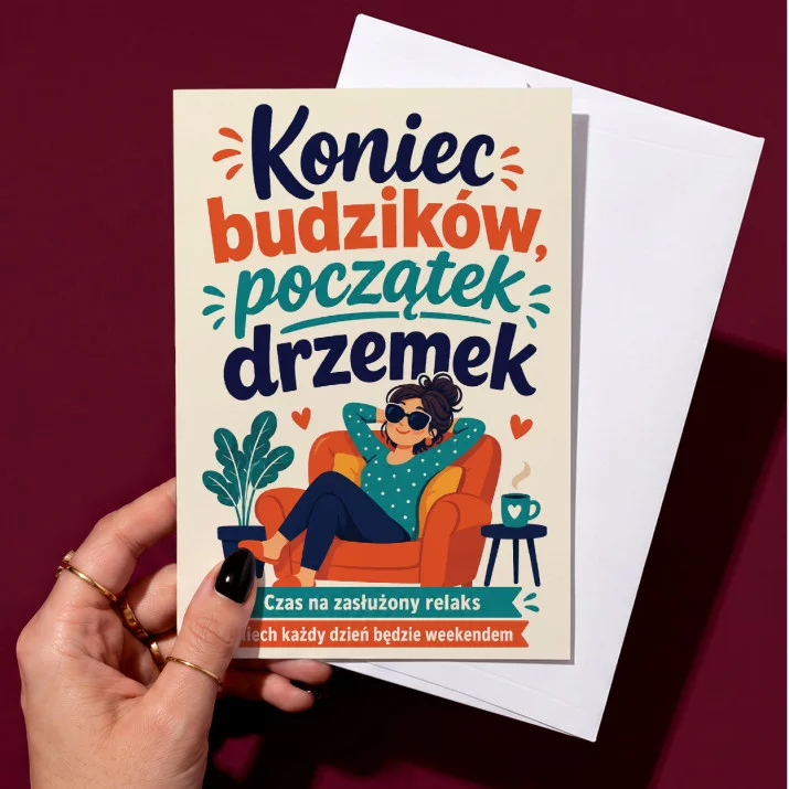 Kartka z Życzeniami Na Odejście Na Emeryturę Dla Emeryta Kobiety: Klub Bez Budzików