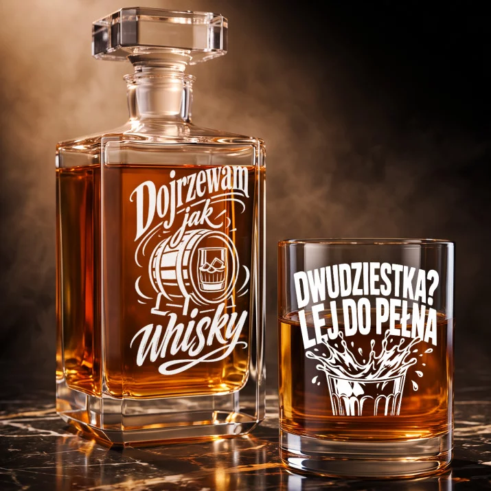 Zestaw Do Whisky Na 20 Urodziny Prezent Dla Mężczyzny: Młodość Z Humorem