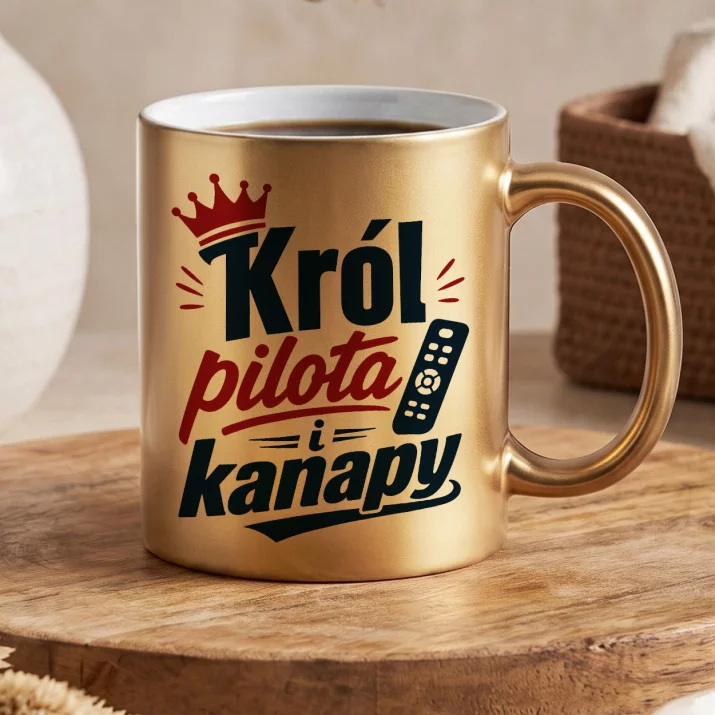 Złoty Kubek Na Dzień Chłopaka Prezent Dla Chłopaka Mężczyzny: Król Pilota Złoty Kubek Na Dzień Chłopaka Prezent Dla Chłopaka Mężczyzny: Król Pilota