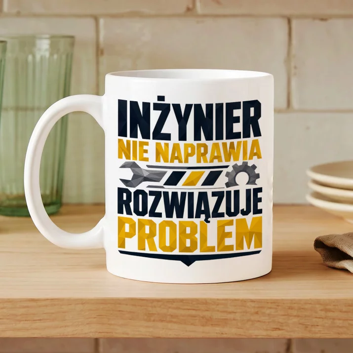 Kubek Z Nadrukiem Dla Inżyniera Prezent Dla Mężczyzny: Inżynierska Perfekcja Kubek Z Nadrukiem Dla Inżyniera Prezent Dla Mężczyzny: Inżynierska Perfekcja