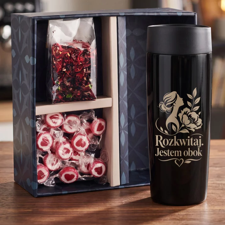 Zestaw Prezentowy Z Kubkiem Termicznym Na 18 Prezent Dla Kobiety: Rozkwitaj. Jestem