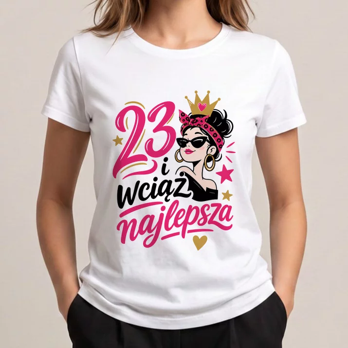 Koszulka Damska Biała Dla 23 Latki Prezent Na 20 Urodziny Dla Kobiety: Młodzieńczy Sarkazm