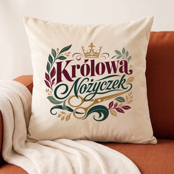 Poduszka Dekoracyjna Dla Fryzjerki Prezent Dla Kobiety: Botaniczna Poduszka Dekoracyjna Dla Fryzjerki Prezent Dla Kobiety: Botaniczna