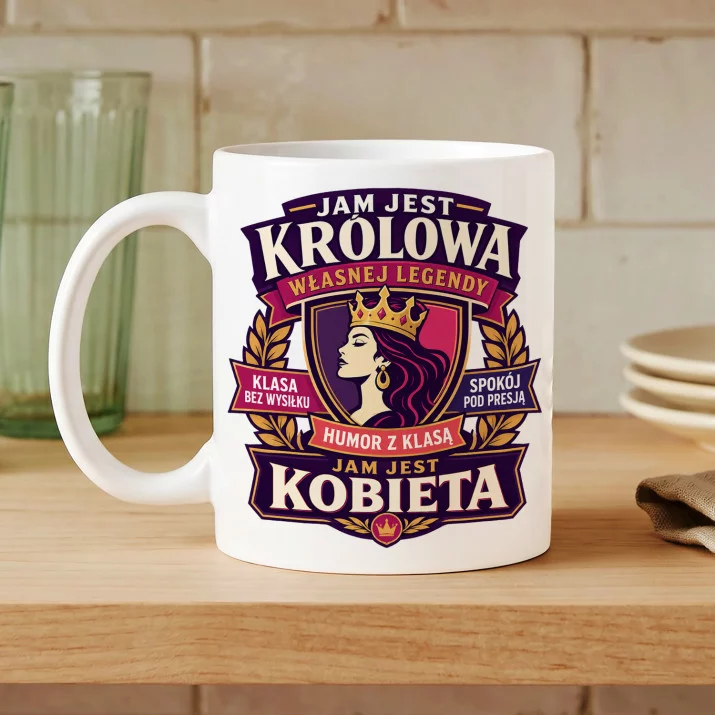 Kubek Z Nadrukiem Na 40 Prezent Na 40 Urodziny Dla Kobiety: Jam Jest Legenda Kubek Z Nadrukiem Na 40 Prezent Na 40 Urodziny Dla Kobiety: Jam Jest Legenda