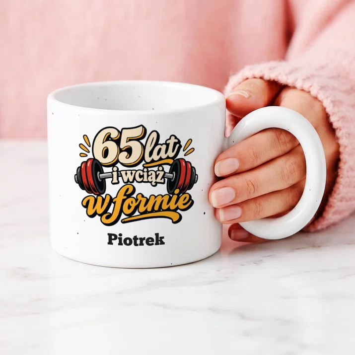 Kubek Premium Dla 65 Latka Prezent Na 65 Urodziny Dla Mężczyzny: 65 Lat I Wciąż W Formie