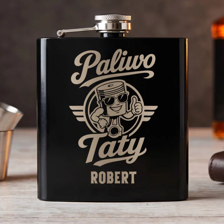Piersiówka Z Grawerem Dla Taty Prezent Na Dzień Ojca Dla Mężczyzny: Paliwo Taty