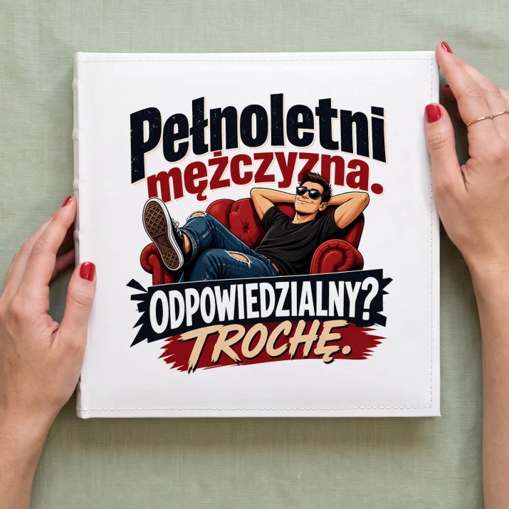 Album Na Zdjęcia Tradycyjny Na 18 Urodziny Prezent Dla Mężczyzny: Żartobliwa Pełnoletność