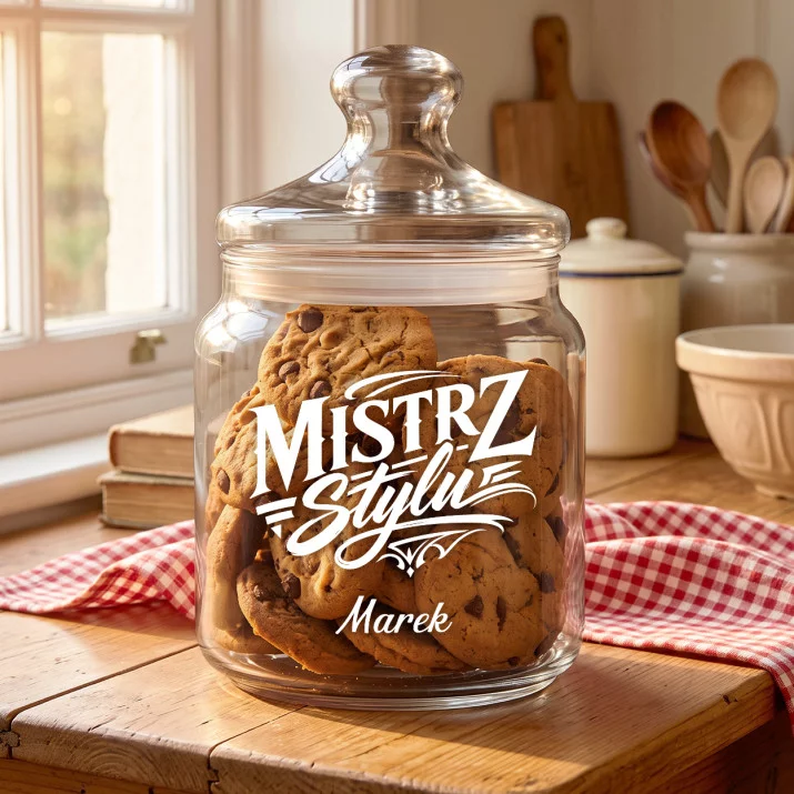 Słoik Na Ciastka z Grawerem Dla Mężczyzny Prezent Dla Mężczyzny: Mistrz Stylu