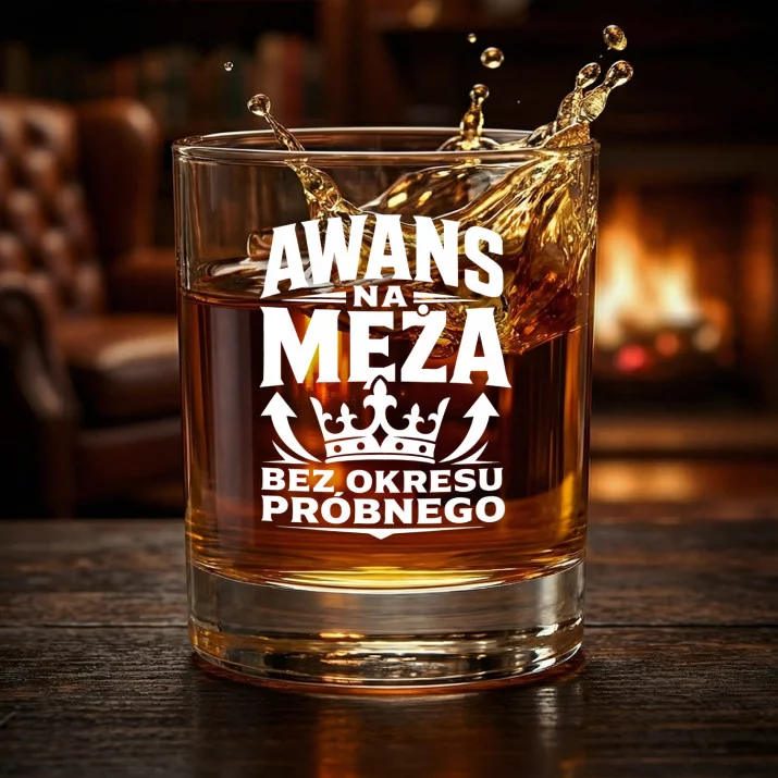 Szklanka Do Whisky Na Kawalerski Prezent Dla Mężczyzny: Awans Na Męża Bez Szklanka Do Whisky Na Kawalerski Prezent Dla Mężczyzny: Awans Na Męża Bez