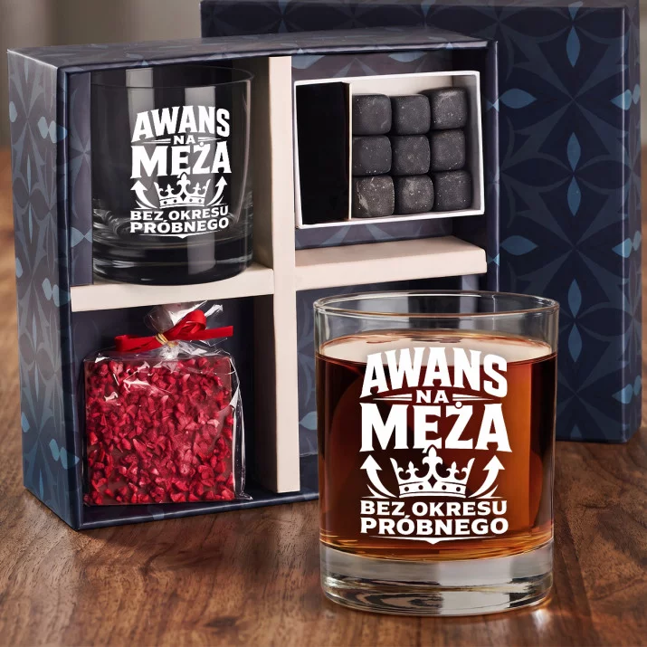 Zestaw Prezentowy Whisky Na Kawalerski Dla Mężczyzny: Awans Na Męża Bez