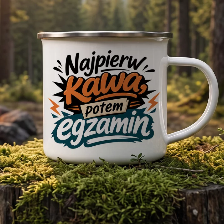 Kubek Emaliowany Dla Studenta Prezent Dla Mężczyzny: Studencki Survival Kubek Emaliowany Dla Studenta Prezent Dla Mężczyzny: Studencki Survival