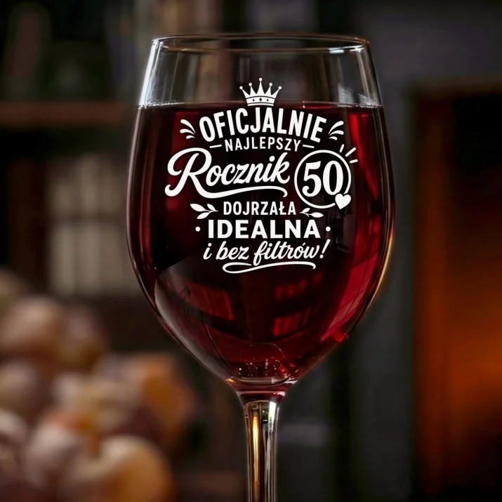 Kieliszek Do Wina Na Pięćdziesiątkę Prezent Dla Kobiety: Rocznik 50 Idealna Kieliszek Do Wina Na Pięćdziesiątkę Prezent Dla Kobiety: Rocznik 50 Idealna