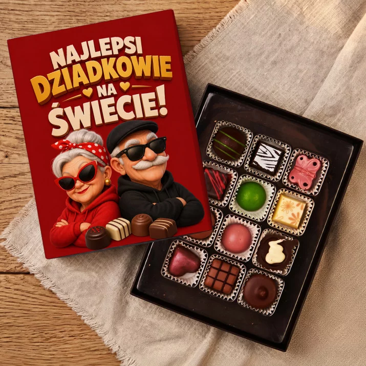 Czekoladki Dla Babci i Dziadka Prezent : Najlepsi Dziadkowie Świata