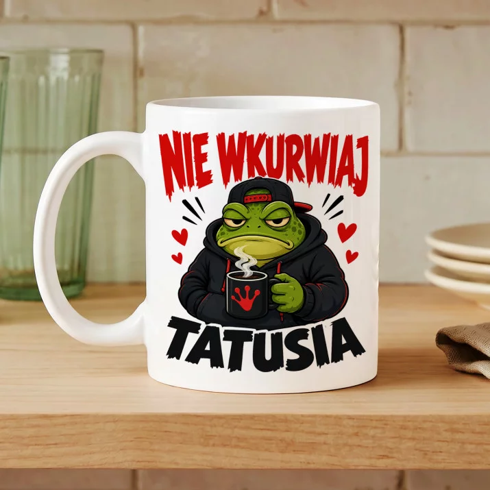 Kubek Z Nadrukiem Dla Taty Prezent Na Dzień Ojca Dla Mężczyzny: Nie Testuj Tatusia Kubek Z Nadrukiem Dla Taty Prezent Na Dzień Ojca Dla Mężczyzny: Nie Testuj Tatusia