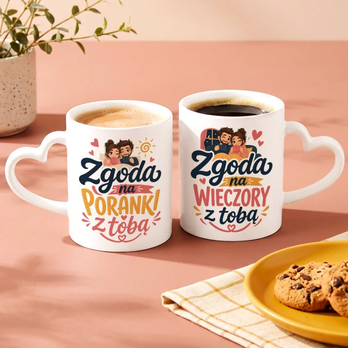 Zestaw Kubków Na Wesele Prezent Dla Pary Młodej Pary: Razem Na Każdą Porę