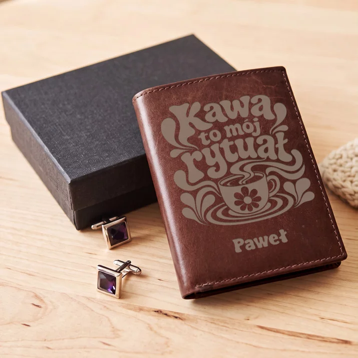 Portfel Męski Skórzany Dla Kawosza Prezent Personalizowany: Kawa To Mój Rytuał Portfel Męski Skórzany Dla Kawosza Prezent Personalizowany: Kawa To Mój Rytuał