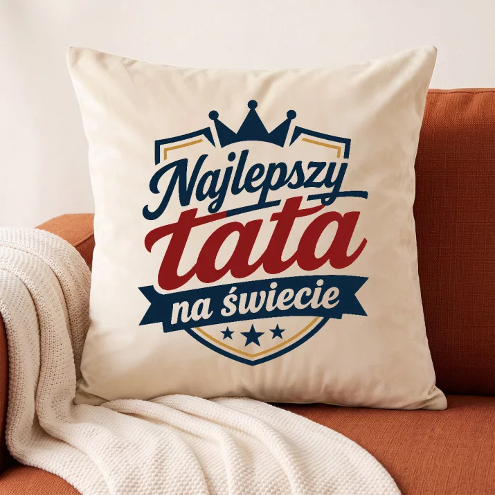 Poduszka Dekoracyjna Na Dzień Taty Prezent Dla Taty Mężczyzny: Emblemat Dumnego Taty Poduszka Dekoracyjna Na Dzień Taty Prezent Dla Taty Mężczyzny: Emblemat Dumnego Taty