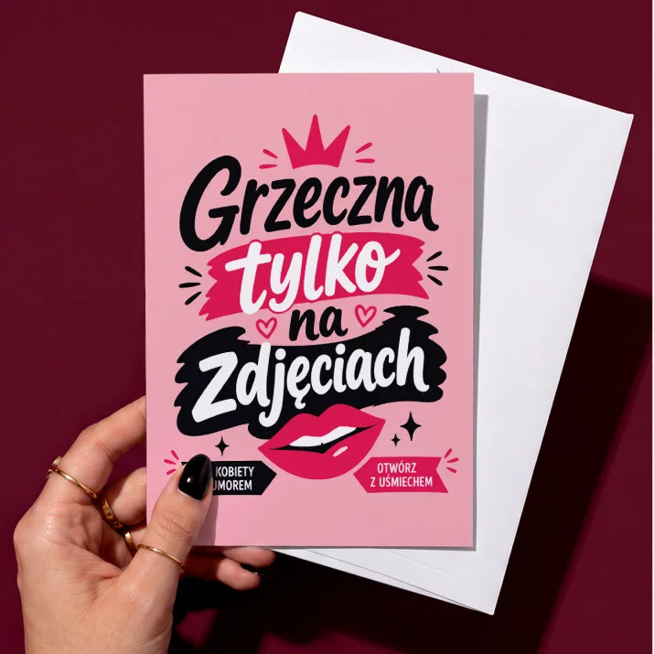 Kartka z Życzeniami Na Mikołajki Dla Kobiety: Typograficzny Żart