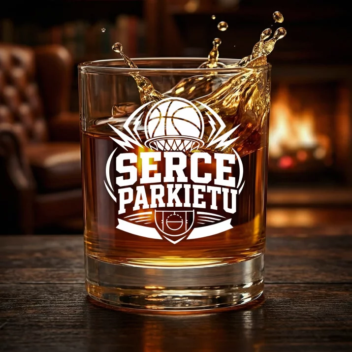Szklanka Do Whisky Dla Koszykarza Prezent Dla Mężczyzny: Serce Parkietu Szklanka Do Whisky Dla Koszykarza Prezent Dla Mężczyzny: Serce Parkietu