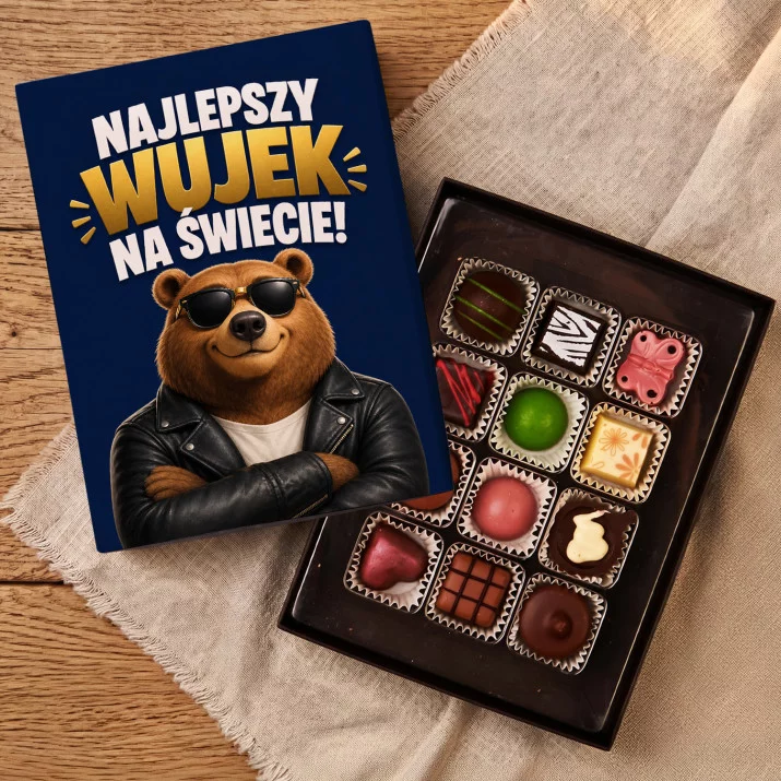 Czekoladki Dla Wujka Prezent Dla Mężczyzny: Najlepszy Wujek – Miś Czekoladki Dla Wujka Prezent Dla Mężczyzny: Najlepszy Wujek – Miś