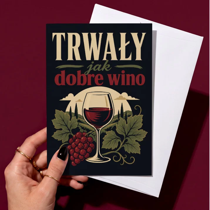 Kartka z Życzeniami Na 55 Rocznicę Ślubu Na Walentynki Dla Mężczyzny: Szykowny Typograficzny
