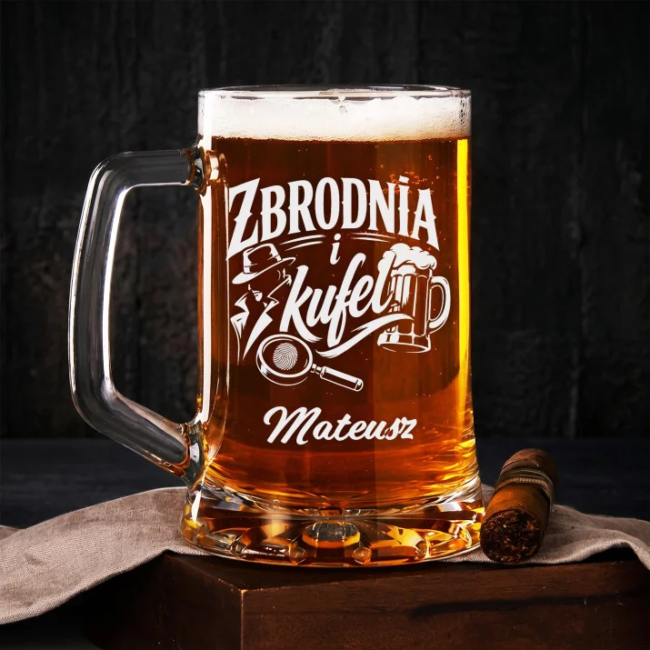 Kufel Personalizowany z Grawerem Dla Fana Kryminałów Prezent Dla Mężczyzny: Mroczne Zagadki
