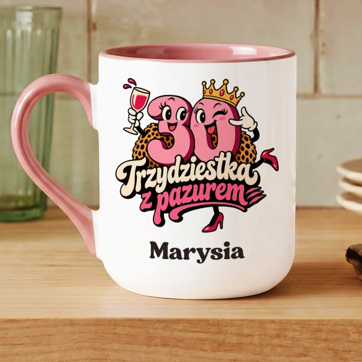 Kubek Personalizowany Na 30 Urodziny Prezent Dla 30 Latki Kobiety: Trzydziestka Z Pazurem Kubek Personalizowany Na 30 Urodziny Prezent Dla 30 Latki Kobiety: Trzydziestka Z Pazurem