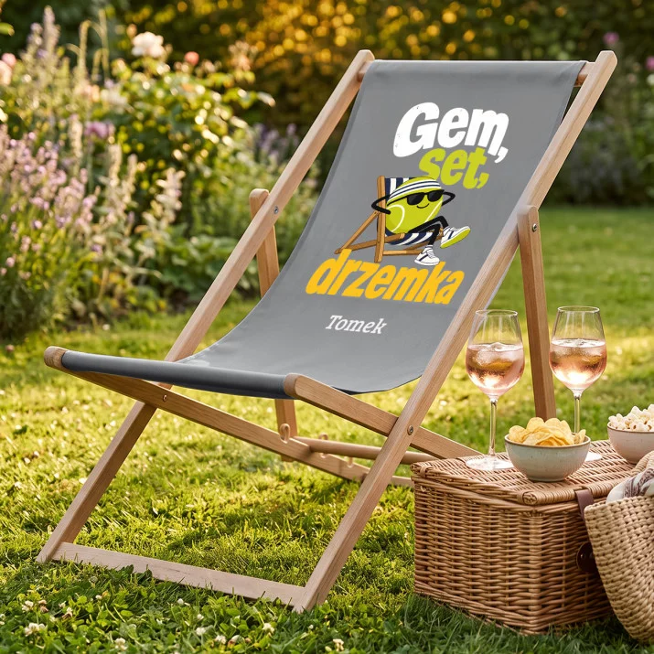 Leżak Z Nadrukiem Dla Tenisisty Prezent Dla Mężczyzny: Gem, Set, Drzemka