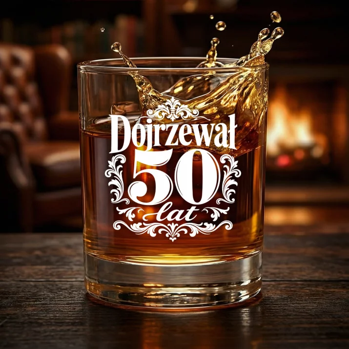 Szklanka Do Whisky Na 50 Urodziny Prezent Dla Mężczyzny: Dojrzewał 50 Lat - Ornament Szklanka Do Whisky Na 50 Urodziny Prezent Dla Mężczyzny: Dojrzewał 50 Lat - Ornament