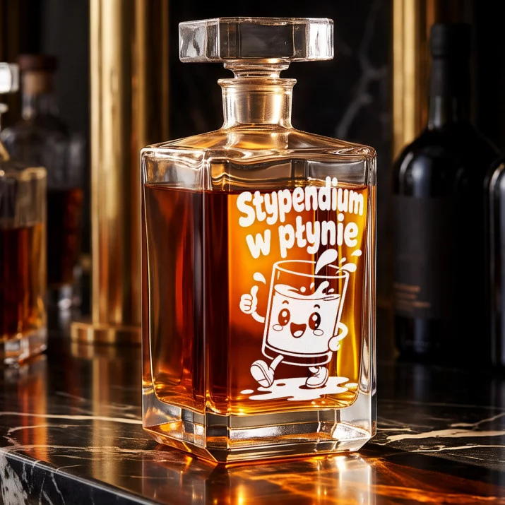Karafka Do Whisky z Grawerem Dla Studenta Prezent: Stypendium W Płynie Karafka Do Whisky z Grawerem Dla Studenta Prezent: Stypendium W Płynie