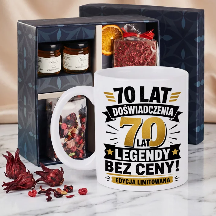 Zestaw Prezenowy Z Kubkiem Dla 70 Latka Na 70 Urodziny: 70 Lat Legendy