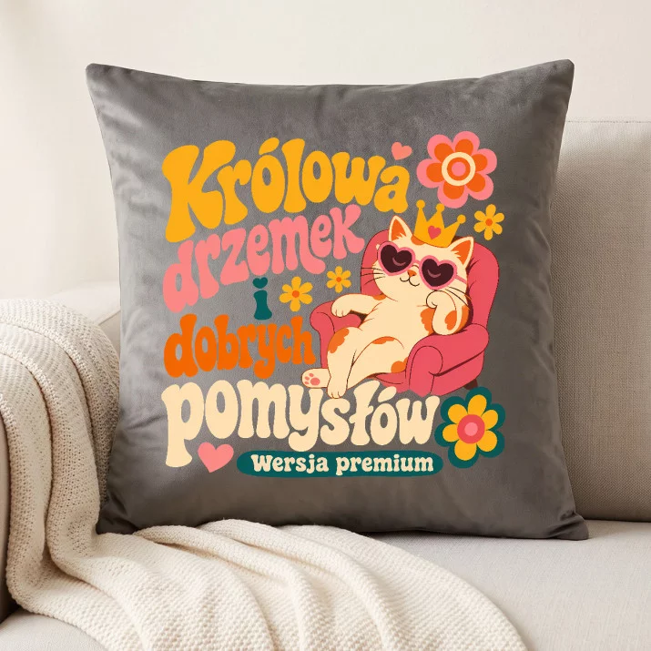 Poduszka Dekoracyjna Na Urodziny Prezent Dla Kobiety: Królowa Drzemek I Poduszka Dekoracyjna Na Urodziny Prezent Dla Kobiety: Królowa Drzemek I