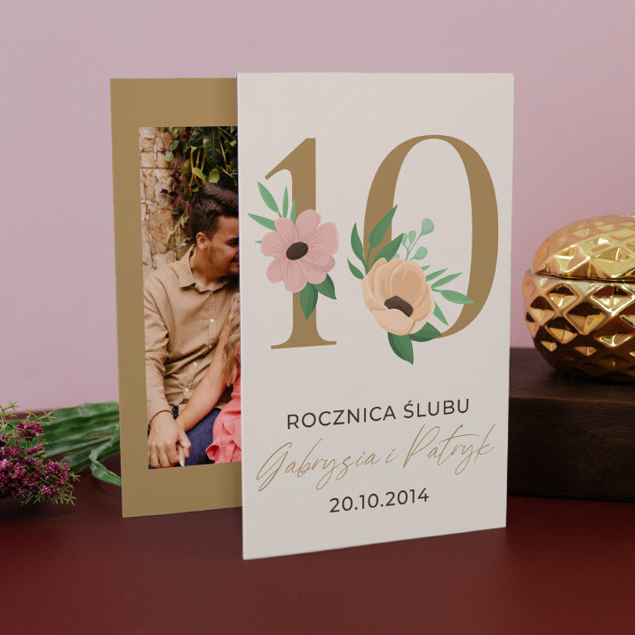 10 rocznica ślubu kwiaty - Harmonijka ze zdjęć