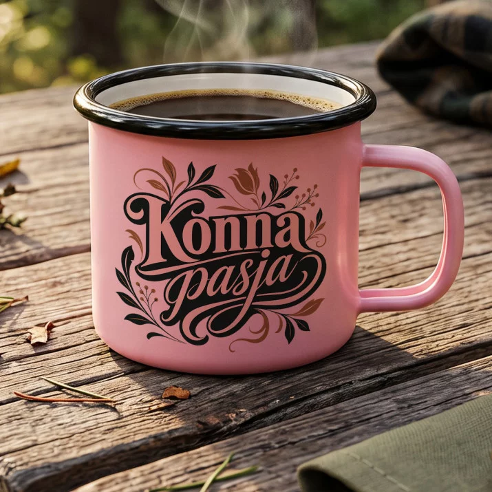 Kubek Emaliowany Dla Koniary Prezent Dla Kobiety: Botaniczna Konna Kubek Emaliowany Dla Koniary Prezent Dla Kobiety: Botaniczna Konna