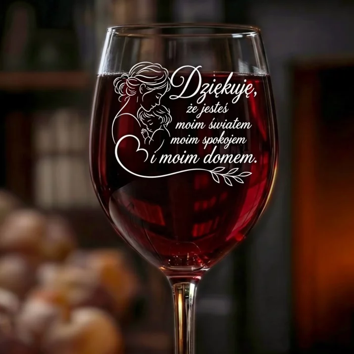 Kieliszek Do Wina Na Dzień Mamy Prezent Dla Mamy Kobiety: Dziękuję, Że Jesteś Kieliszek Do Wina Na Dzień Mamy Prezent Dla Mamy Kobiety: Dziękuję, Że Jesteś