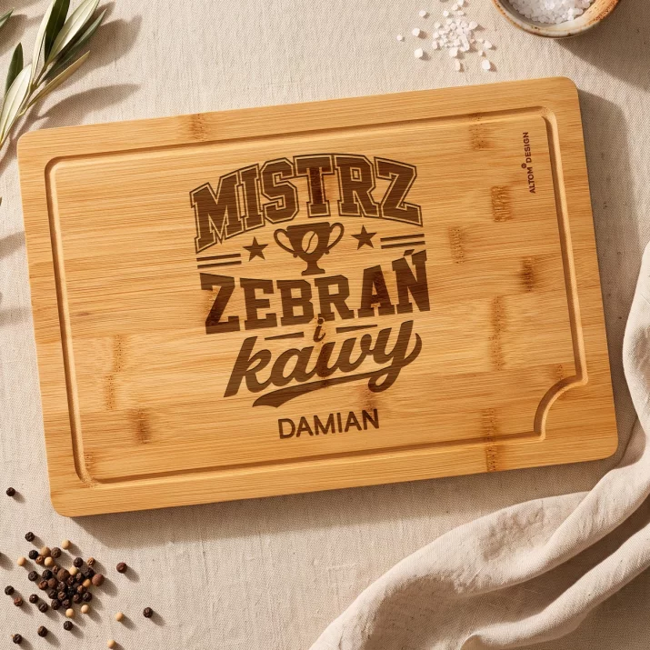 Deska Do Krojenia z Grawerem Dla Kolegi Z Pracy Prezent Dla Mężczyzny: Mistrz Zebrań I Kawy Deska Do Krojenia z Grawerem Dla Kolegi Z Pracy Prezent Dla Mężczyzny: Mistrz Zebrań I Kawy